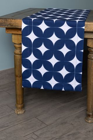 Specialty Navy Halas table runner